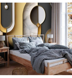 Papier peint - Gold-marble Geometric Pattern