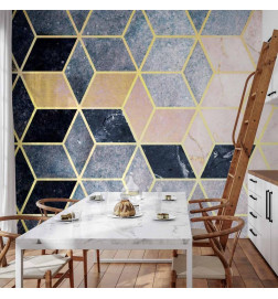 Fototapet - Blue Geometric Pattern