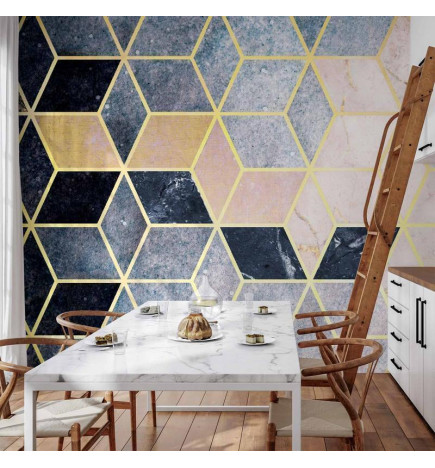 Foto tapete - Blue Geometric Pattern