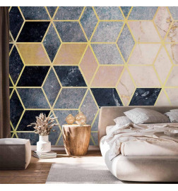 Fototapet - Blue Geometric Pattern