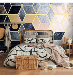 Foto tapete - Blue Geometric Pattern