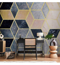 Fototapet - Blue Geometric Pattern