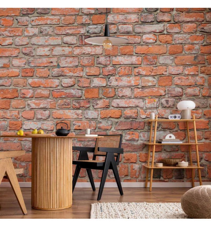 Mural de parede - Loft Wall - Pattern Imitating an Old Red Brick