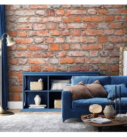 Fotomural - Loft Wall - Pattern Imitating an Old Red Brick