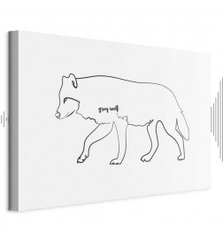 Schilderij - Wolf (1 Part) Wide