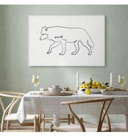 Schilderij - Wolf (1 Part) Wide