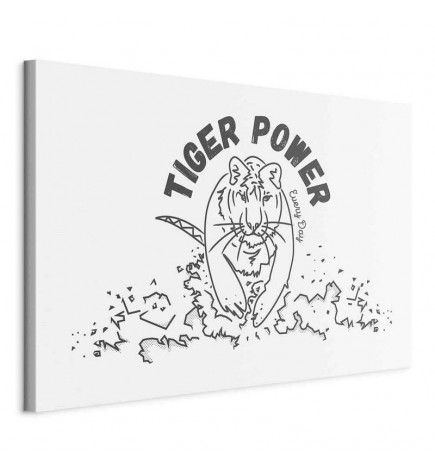 Canvas Print - Tiger Power (1 Part) Wide