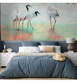 Fototapete - Cranes in Pastels
