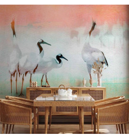 Fototapete - Cranes in Pastels