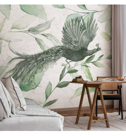 Mural de parede - Flight of a Peacock - Third Variant