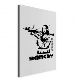 Tableau - Contrast Duel (1-part) - Banksy on Mural with Mona Lisa