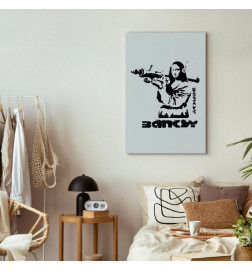 Seinapilt - Contrast Duel (1-part) - Banksy on Mural with Mona Lisa