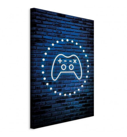 Schilderij - Neon Gamepad