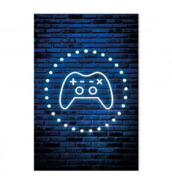Schilderij - Neon Gamepad