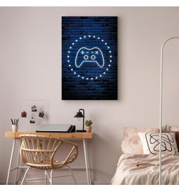 Schilderij - Neon Gamepad