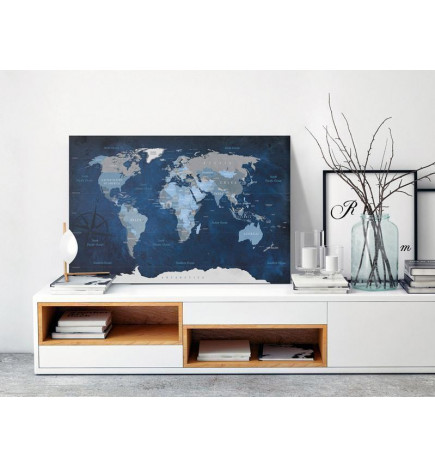 Tableau en liège - Dark Blue World