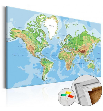 Tableau en liège - World Geography