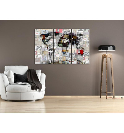 Quadro de cortiça - Modern Worlds Map