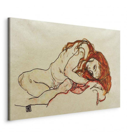 Cuadro - Egon Schiele – Crouched Girl With Bowed Head