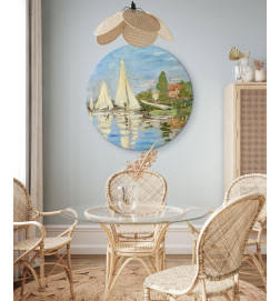 Round Canvas Print - Claude Monet – Regattas at Argenteuil