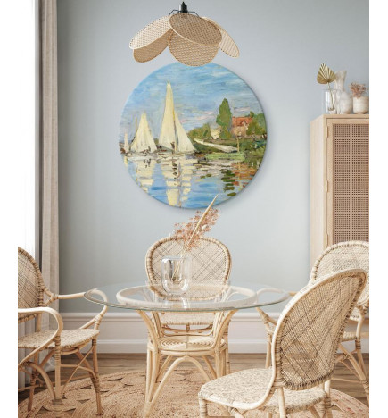 Round Canvas Print - Claude Monet – Regattas at Argenteuil