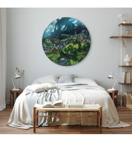 Tableau rond - El Greco – View of Toledo