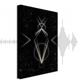 Tablou - Symmetry of Shapes (1-part) - Graphic Motif in Black Shade