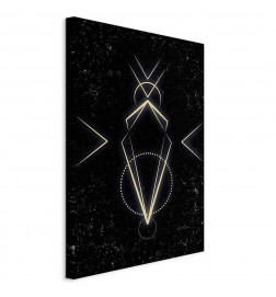 Tablou - Symmetry of Shapes (1-part) - Graphic Motif in Black Shade