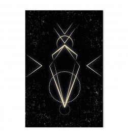 Tableau - Symmetry of Shapes (1-part) - Graphic Motif in Black Shade