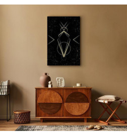 Slika - Symmetry of Shapes (1-part) - Graphic Motif in Black Shade