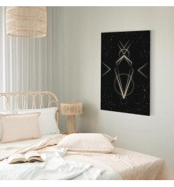 Leinwandbild - Symmetry of Shapes (1-part) - Graphic Motif in Black Shade