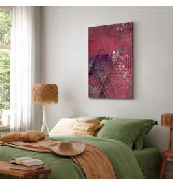 Quadro - Crimson Abstraction (1 Part) Vertical