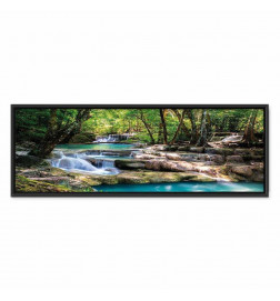 Schilderij - Nature: Forest Waterfall