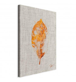 Schilderij - Golden Flora (1 Part) Vertical