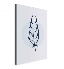 Schilderij - Blue Feather (1 Part) Vertical
