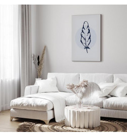 Quadro - Blue Feather (1 Part) Vertical