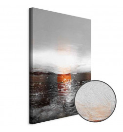 Slika - Reflection of Colors (1-part) - Sunset in Painted Abstract Background