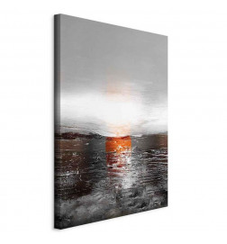 Slika - Reflection of Colors (1-part) - Sunset in Painted Abstract Background