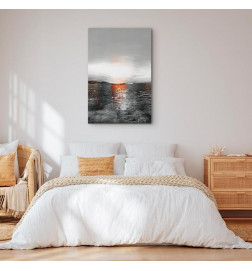 Quadro - Reflection of Colors (1-part) - Sunset in Painted Abstract Background