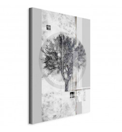 Leinwandbild - Silver Tree (1 Part) Vertical