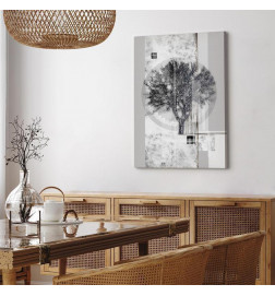 Canvas Print - Silver Tree (1 Part) Vertical