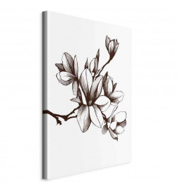 Schilderij - Renaissance Magnolias (1 Part) Vertical