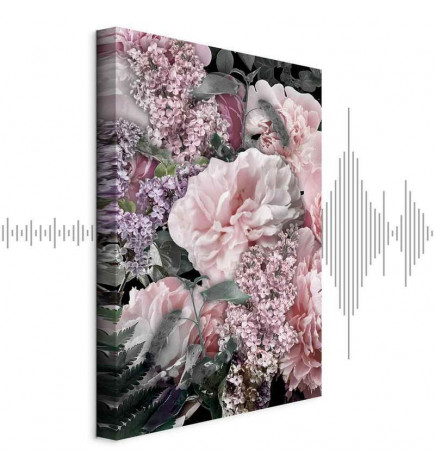 Schilderij - Among Flowers (1-part) - Blooming Plants in Natures Colors