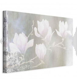 Schilderij - White Magnolias (1 Part) Wide