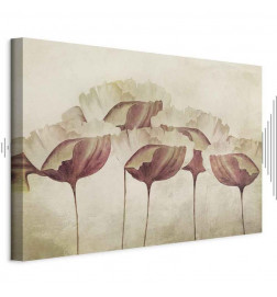 Cuadro - Flowers in Beige (1 Part) Wide