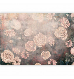 Fotomural - Misty nature - orange flowers on a non-uniformly textured background