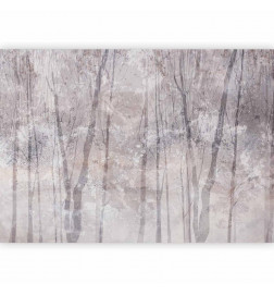 Fotomural - Eternal forest - landscape with winter landscape in cool colours