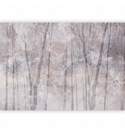 Foto tapete - Eternal forest - landscape with winter landscape in cool colours