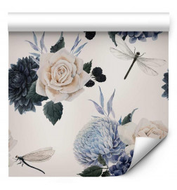 Tapisserie murale - Roses and Hydrangeas