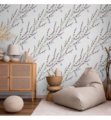 Tapisserie murale - Butterflies Among the Lavender